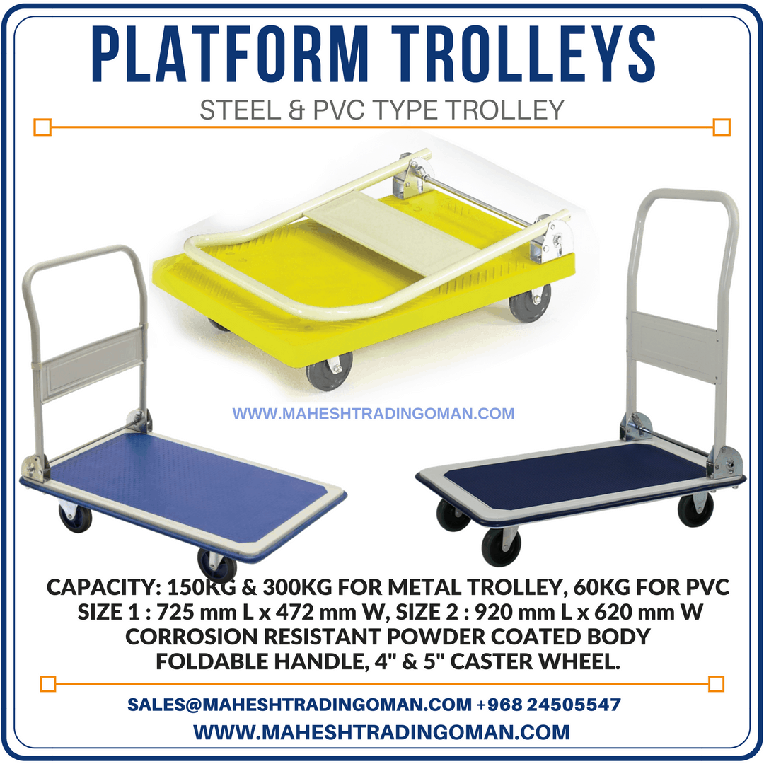 Medium and heavy duty platform trolley available at Oman